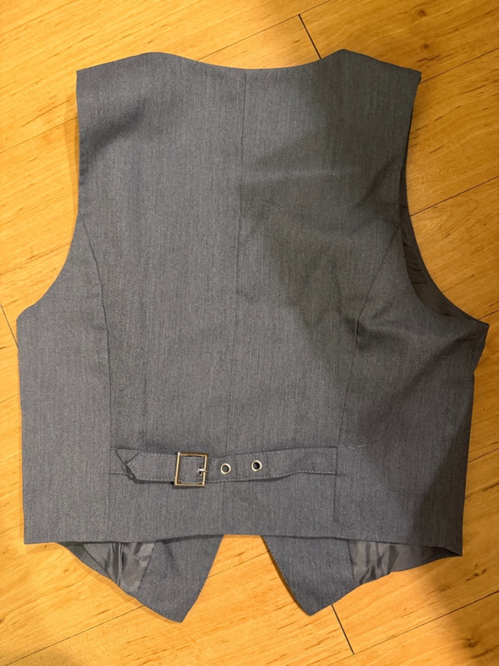 Gray Button Front Vest - Picture 2 of 2